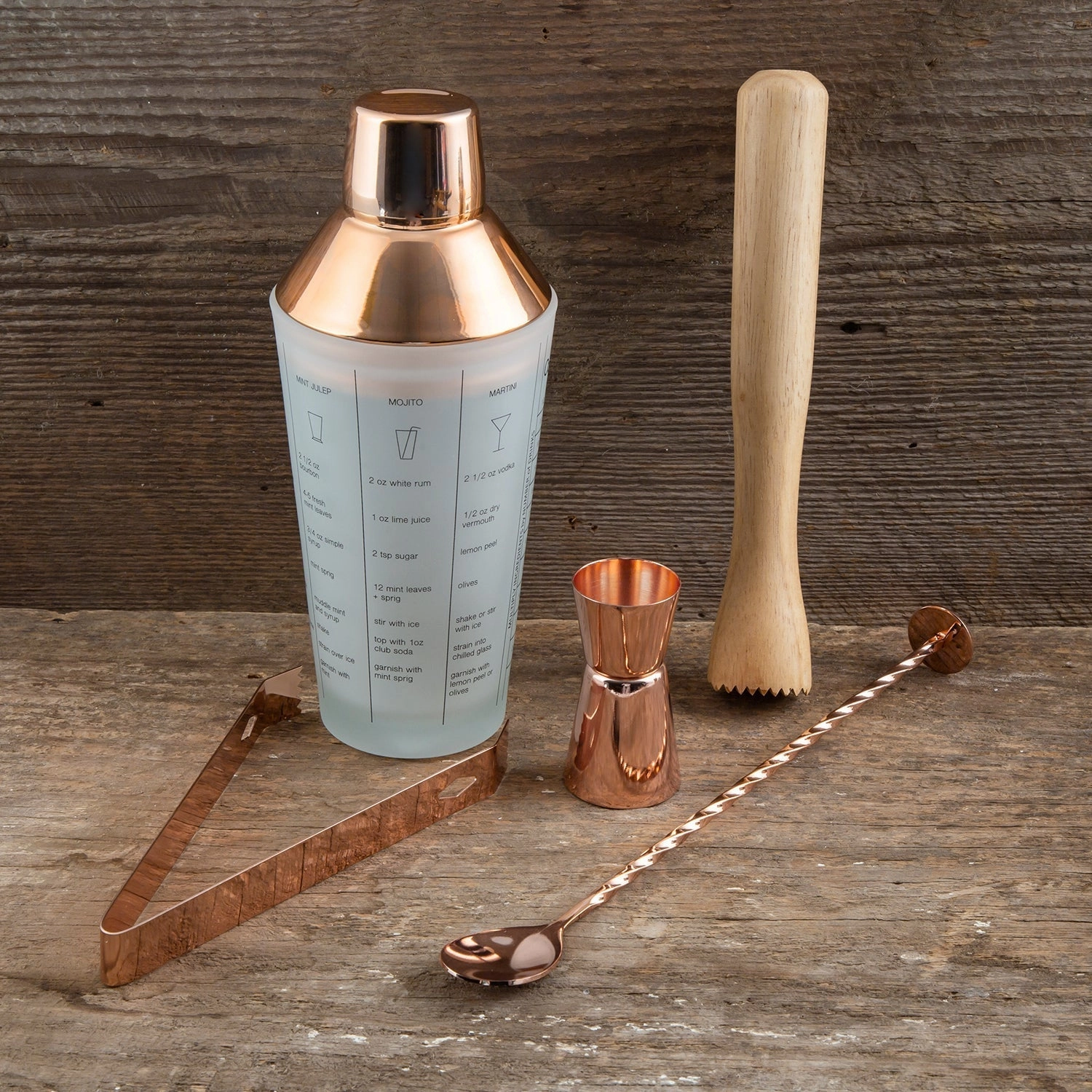 Copper Mixology Set 5 pc
