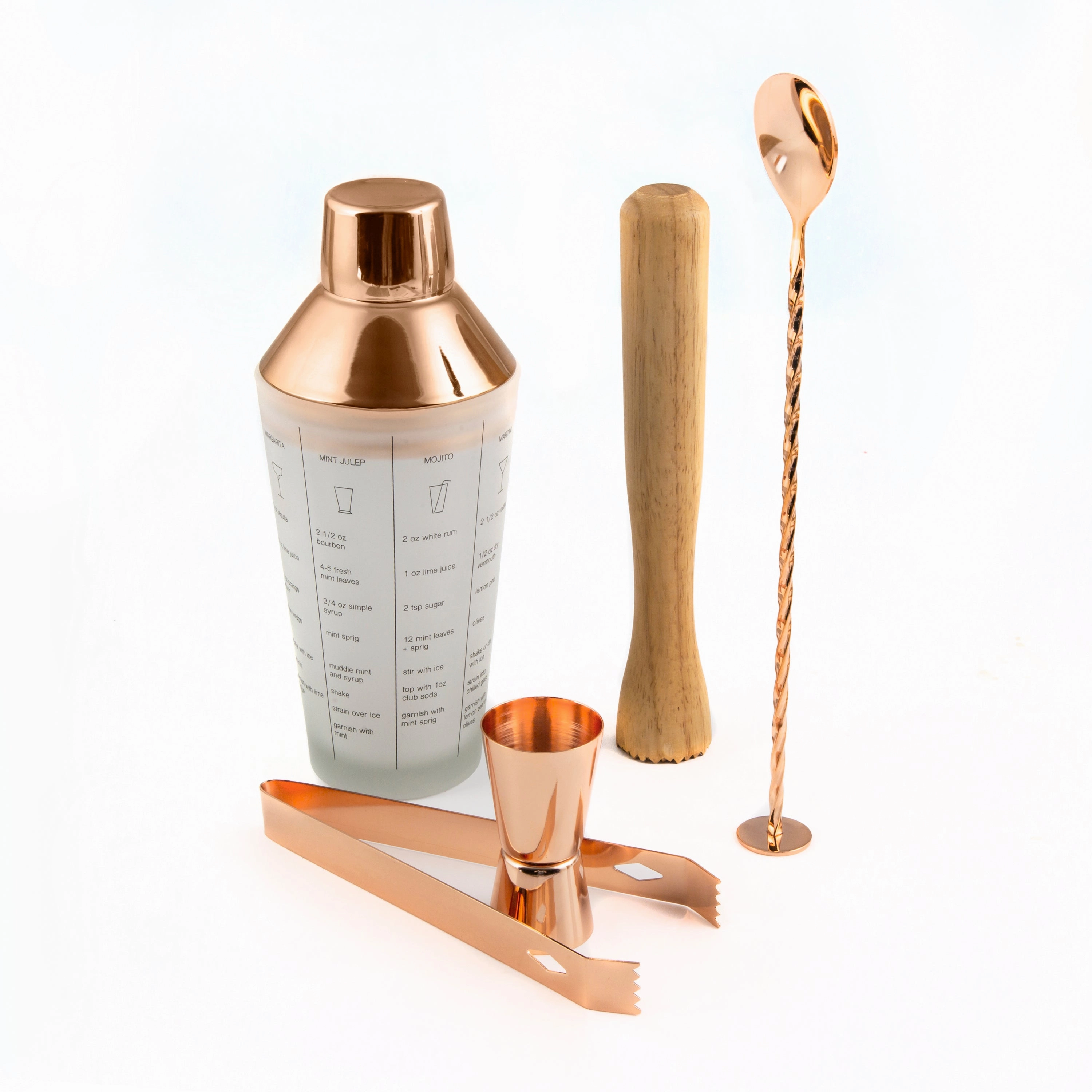Copper Mixology Set 5 pc