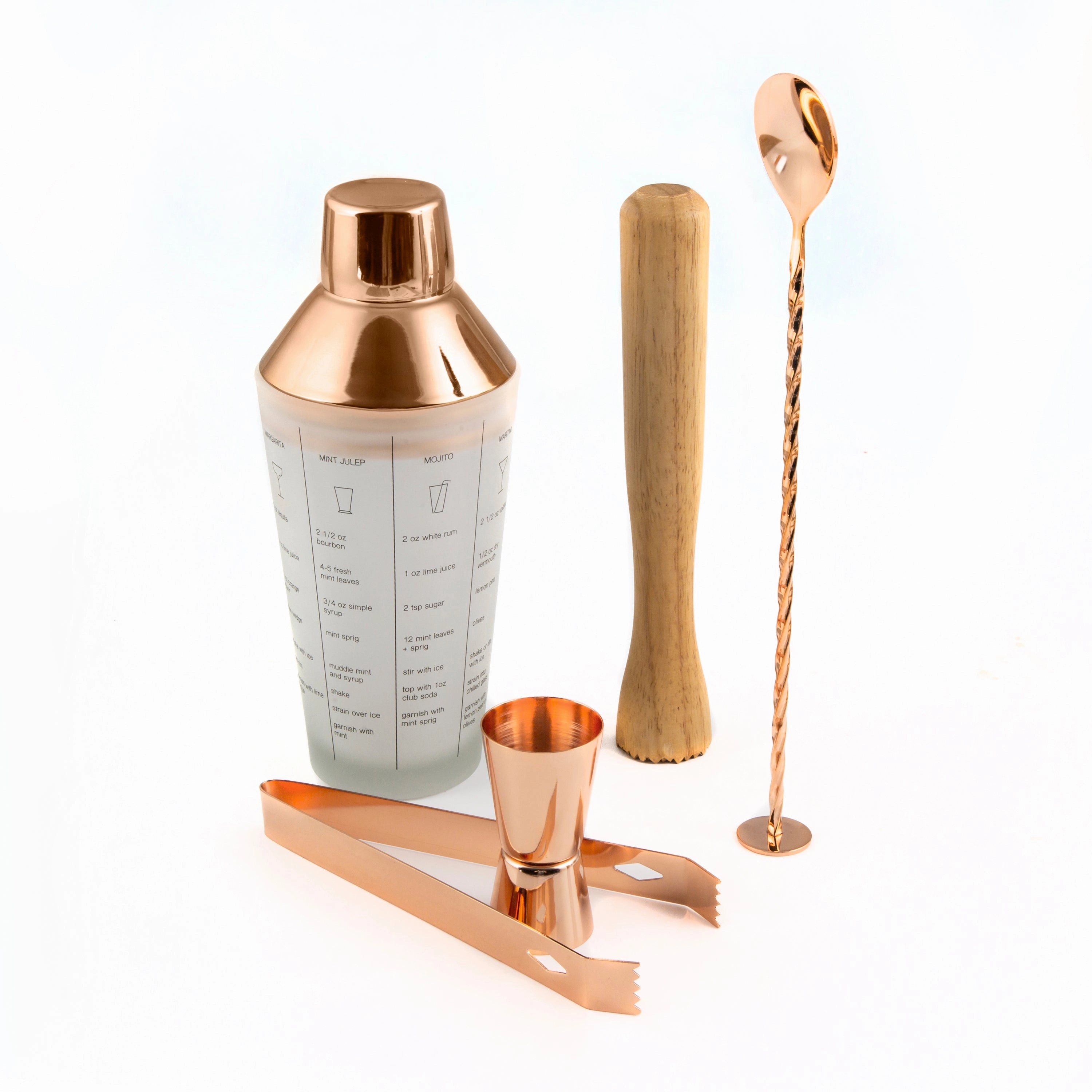 Copper Mixology Set 5 pc