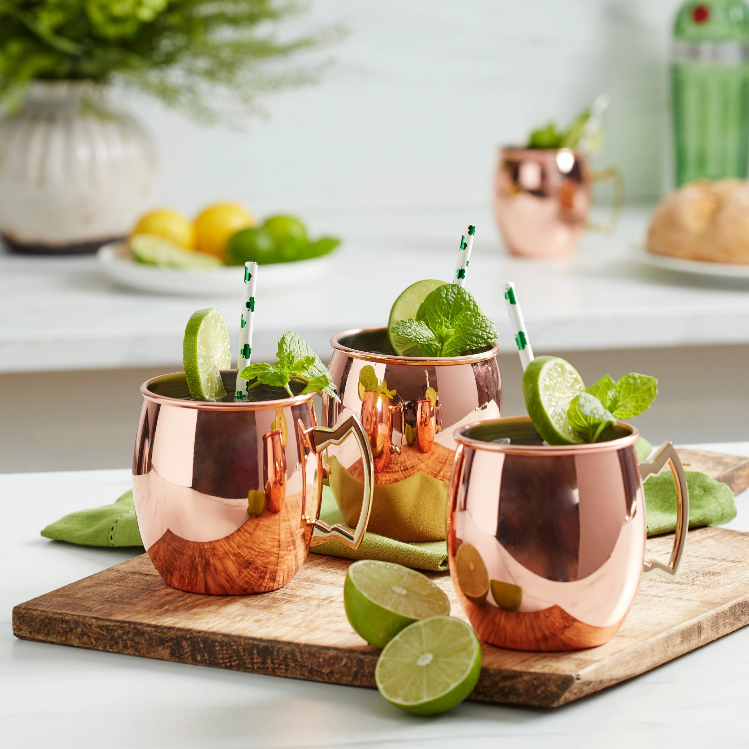 Copper Moscow Mule Mugs - Set Of 4