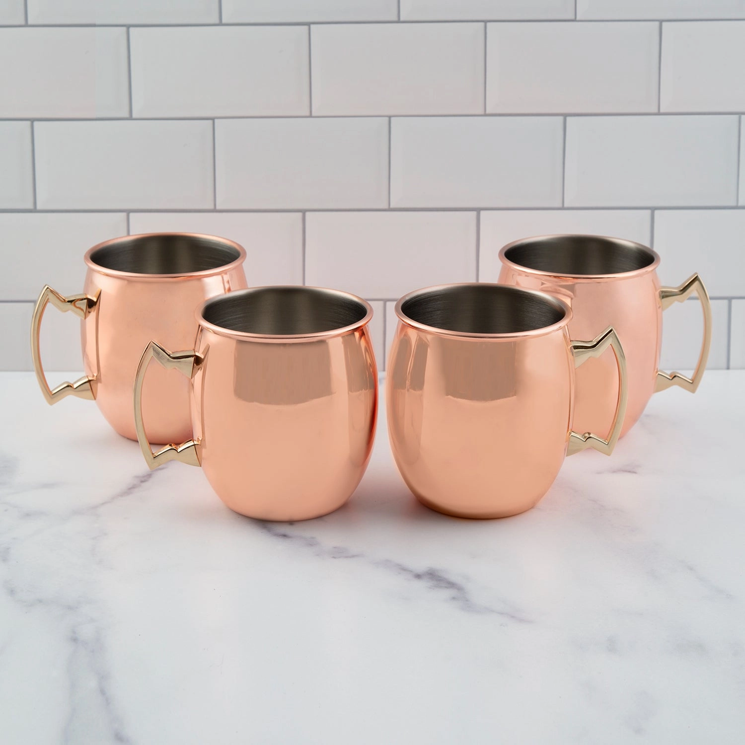 Copper Moscow Mule Mugs - Set Of 4