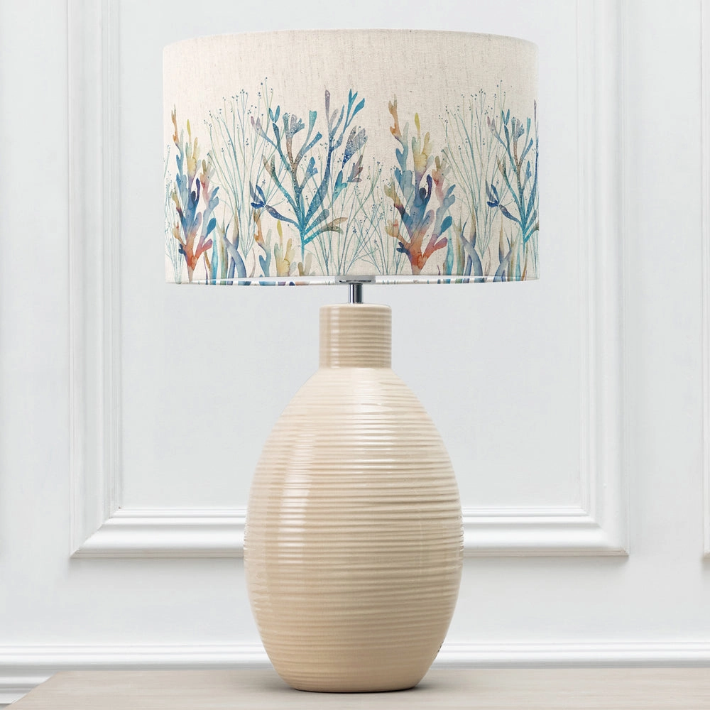Coral Reef Eva & Epona Complete Table Lamp Cream/Cobalt