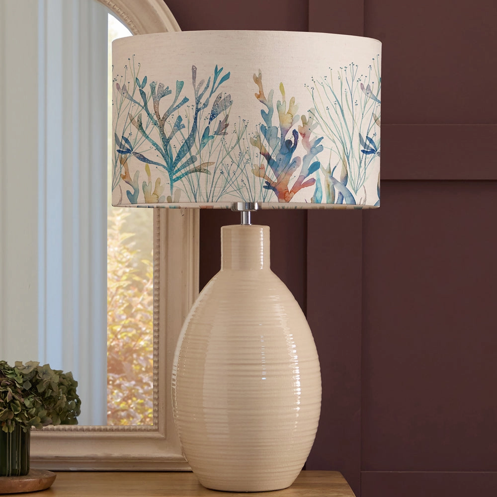 Coral Reef Eva & Epona Complete Table Lamp Cream/Cobaltmodern home decor ,home decor for bedroom 