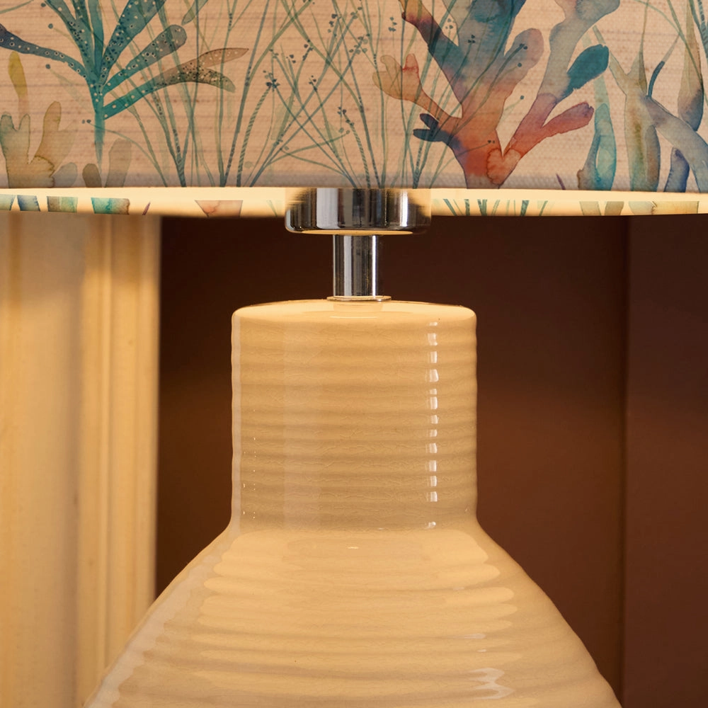 Coral Reef Eva & Epona Complete Table Lamp Cream/Cobalt
