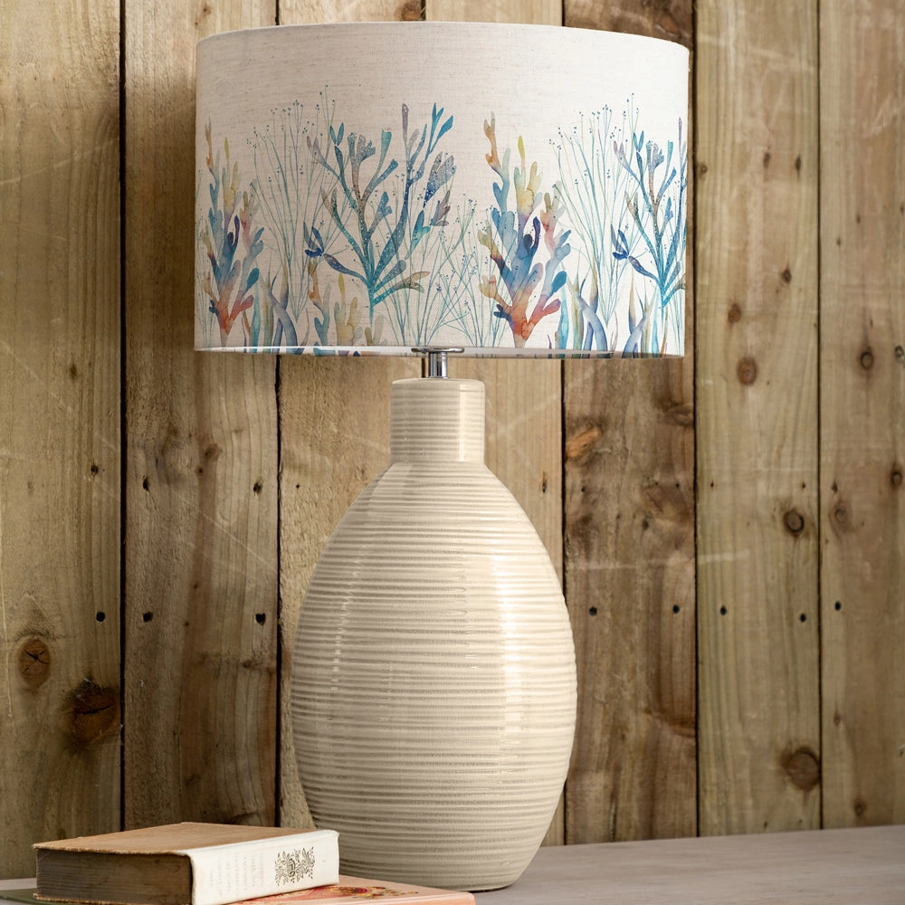 Coral Reef Eva & Epona Complete Table Lamp Cream/Cobalt