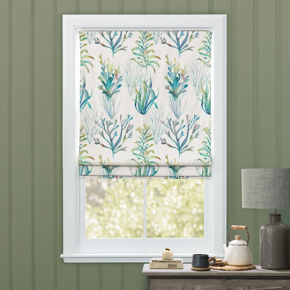 Coral Reef Printed Cotton Made to Measure Roman Blinds Kelpie