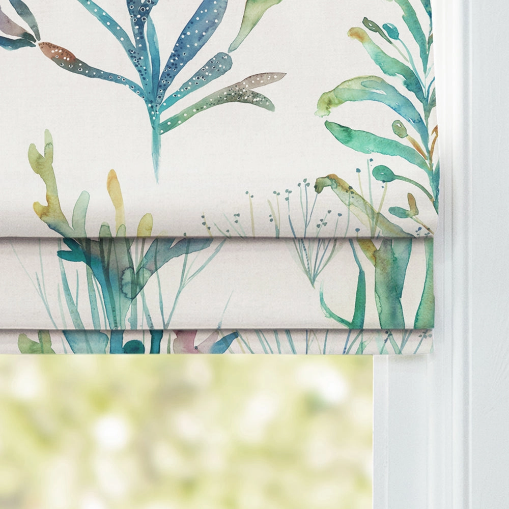 Coral Reef Printed Cotton Made to Measure Roman Blinds Kelpie