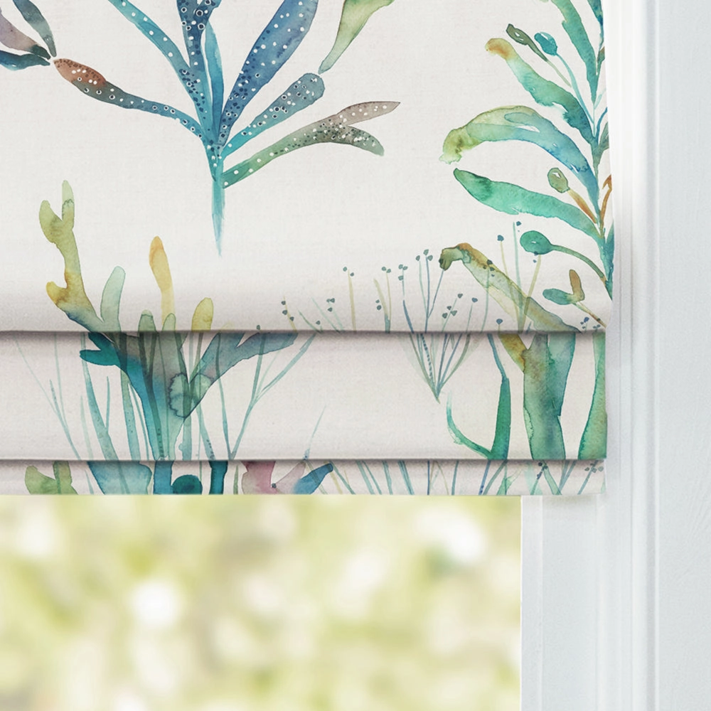 Coral Reef Printed Cotton Made to Measure Roman Blinds Kelpie