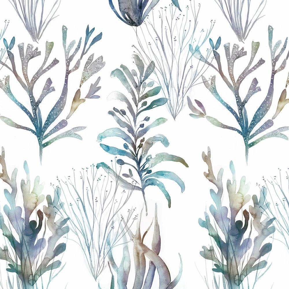 Coral Reef Printed Cotton Made to Measure Roman Blinds Slate