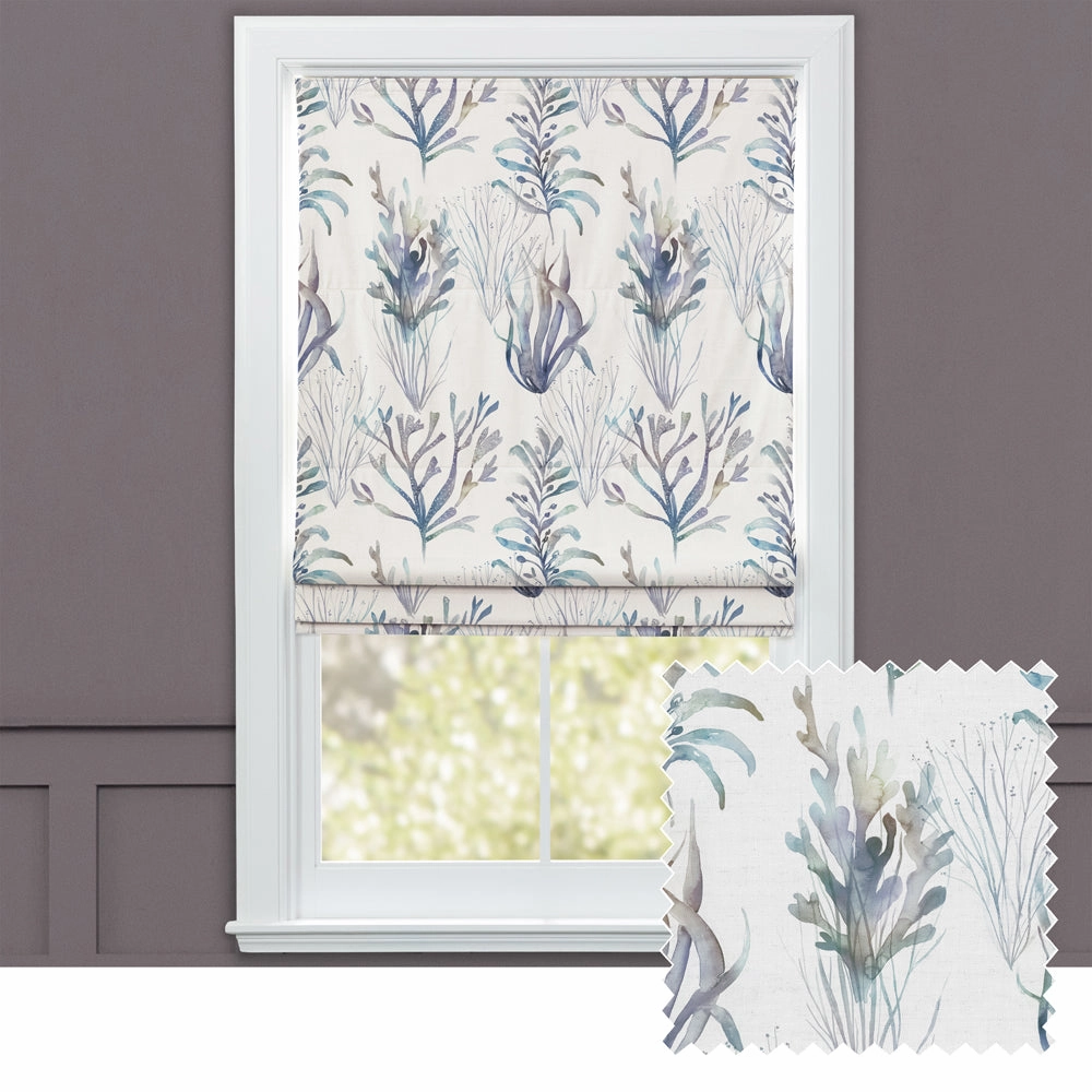 Coral Reef Printed Cotton Made to Measure Roman Blinds Slatebedding sets ,throw blankets 