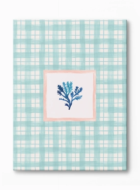 Corals and Plaid, Canvasindoor decorative canvas print