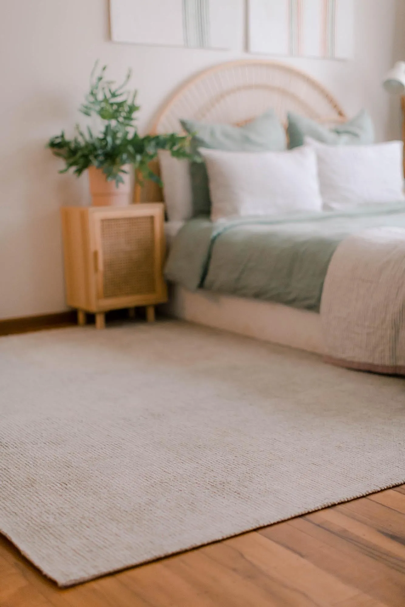 Costa Mint Green Cotton Viscose Rug *NO RETURNS UNLESS FAULTY