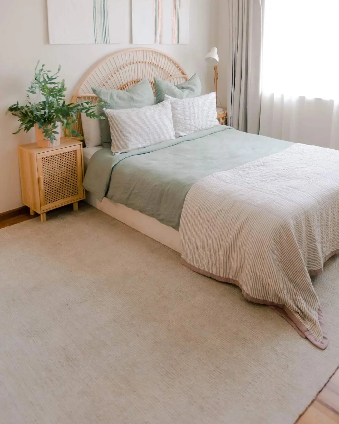 Costa Mint Green Cotton Viscose Rug *NO RETURNS UNLESS FAULTY