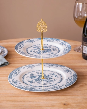 Cottage Rose 2-Tier Cake standmodern kitchen decor ,kitchen dinner set ,dinnerware 