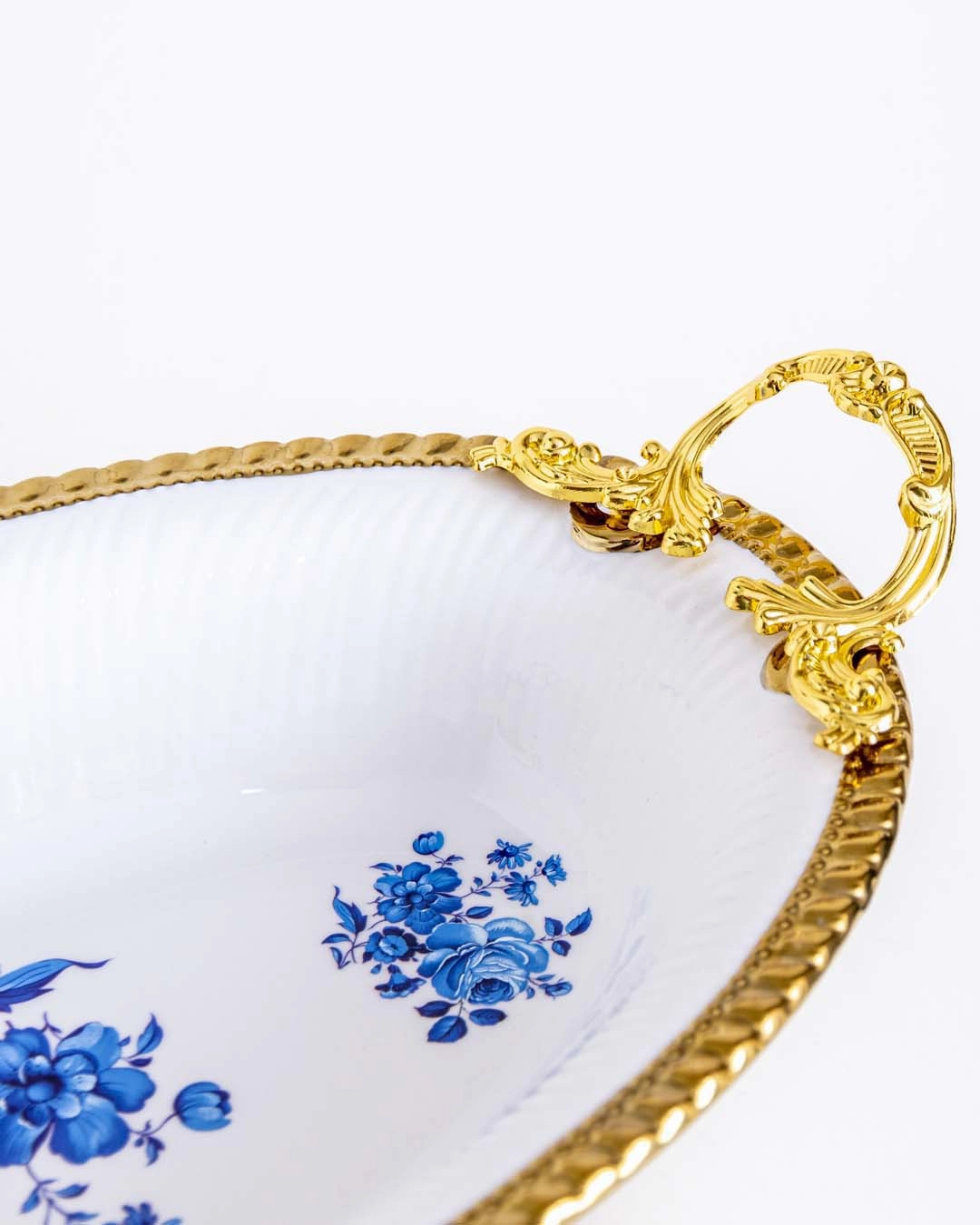 Country Blue Roses Serving Platter