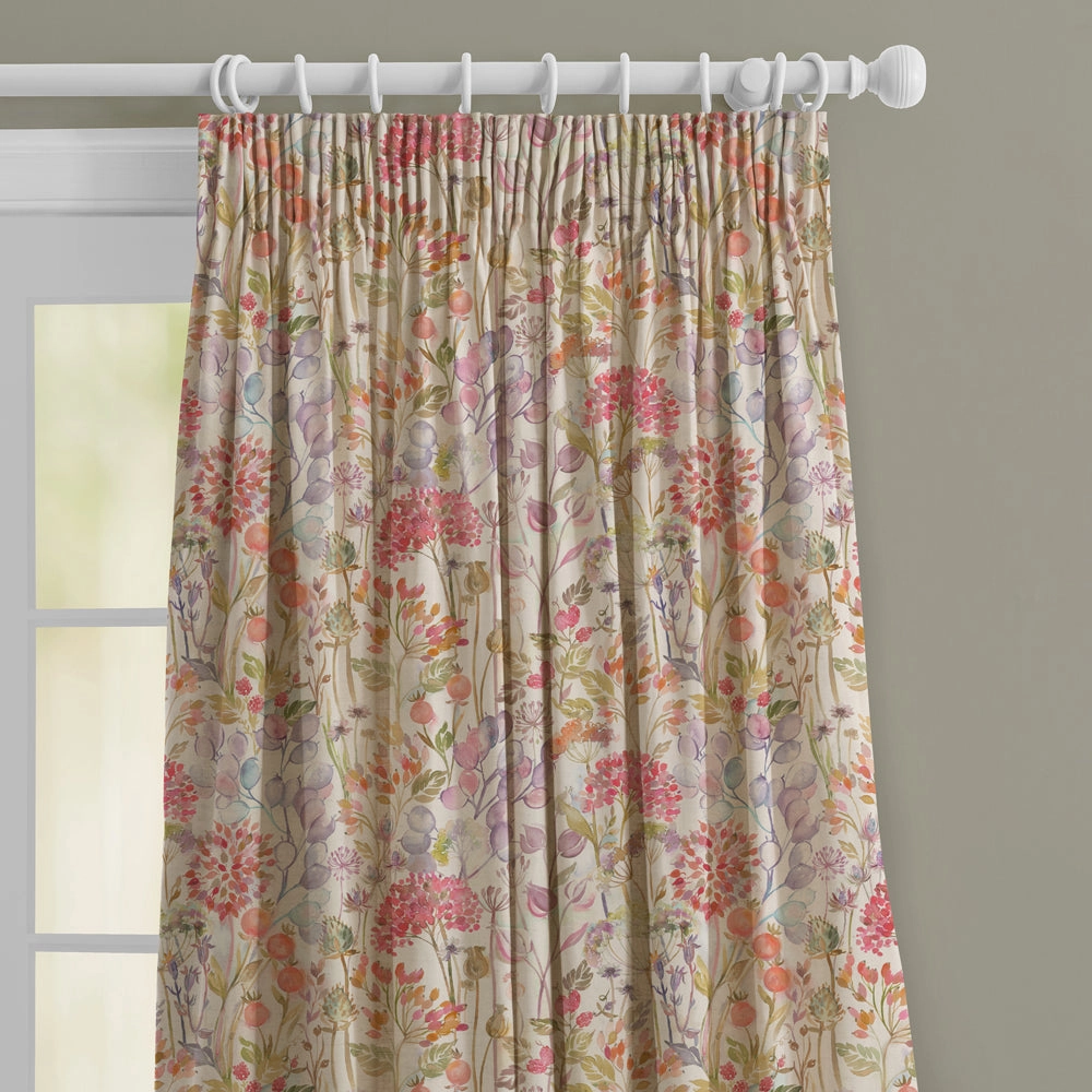 Country Hedgerow Linen Printed Made to Measure Curtains Autumn