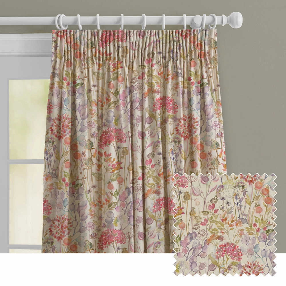 Country Hedgerow Linen Printed Made to Measure Curtains Autumnbedding sets ,throw blankets 