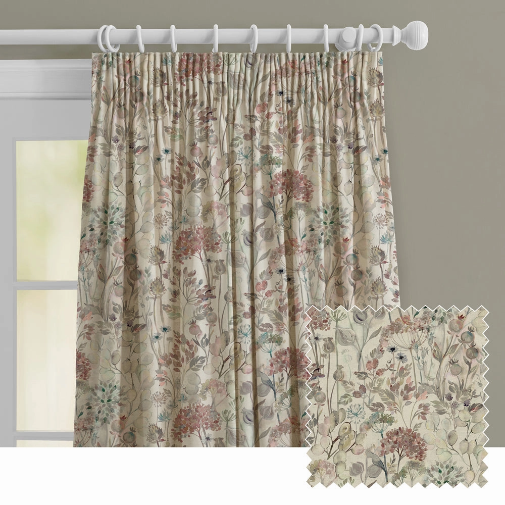 Country Hedgerow Linen Printed Made to Measure Curtains Dawnbedding sets ,throw blankets 