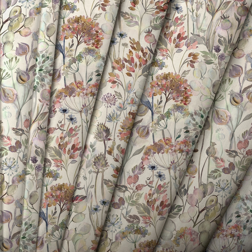 Country Hedgerow Linen Printed Made to Measure Curtains Dusk