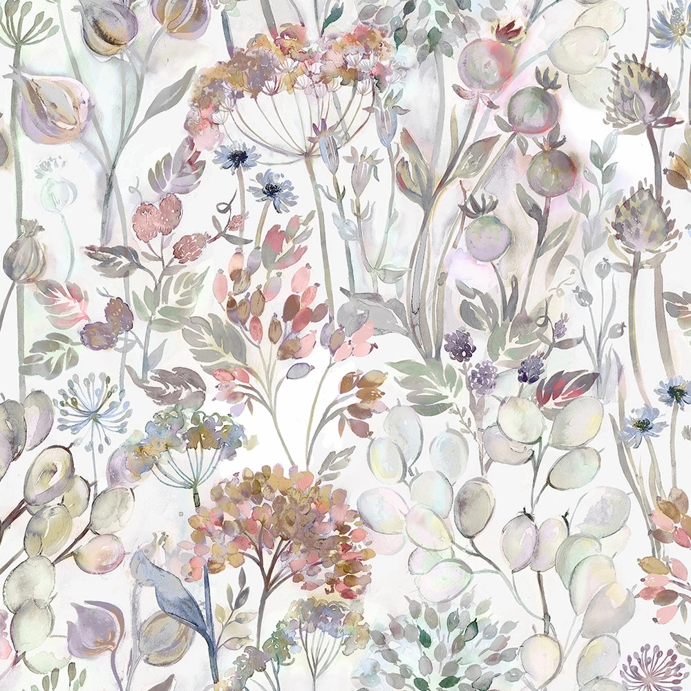 Country Hedgerow Linen Printed Made to Measure Curtains Dusk