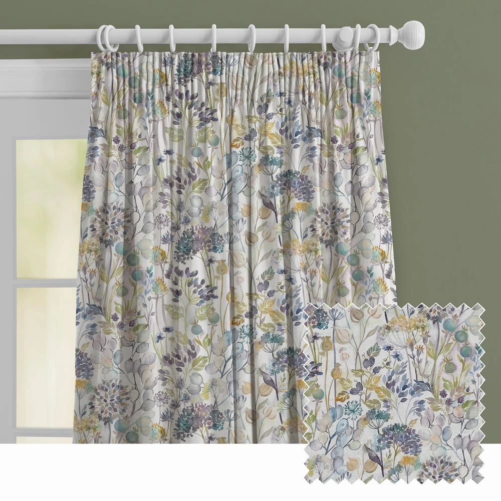Country Hedgerow Linen Printed Made to Measure Curtains Violetbedding sets ,throw blankets 