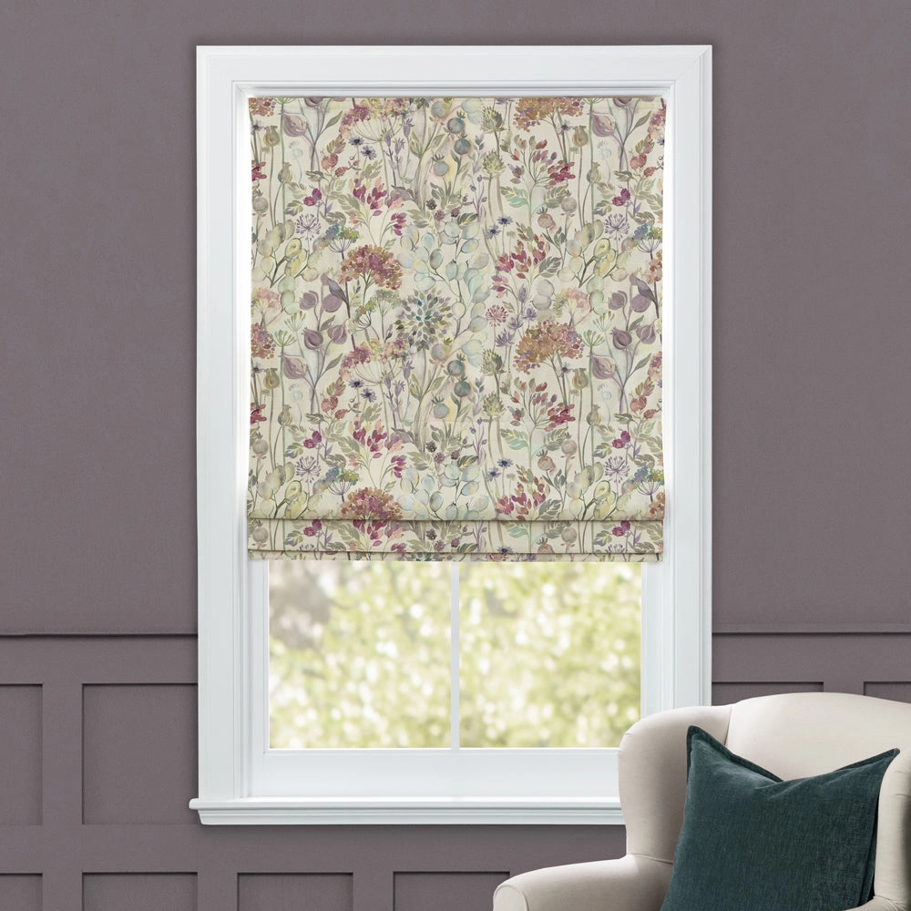 Country Hedgerow Printed Cotton Made to Measure Roman Blinds Bloom