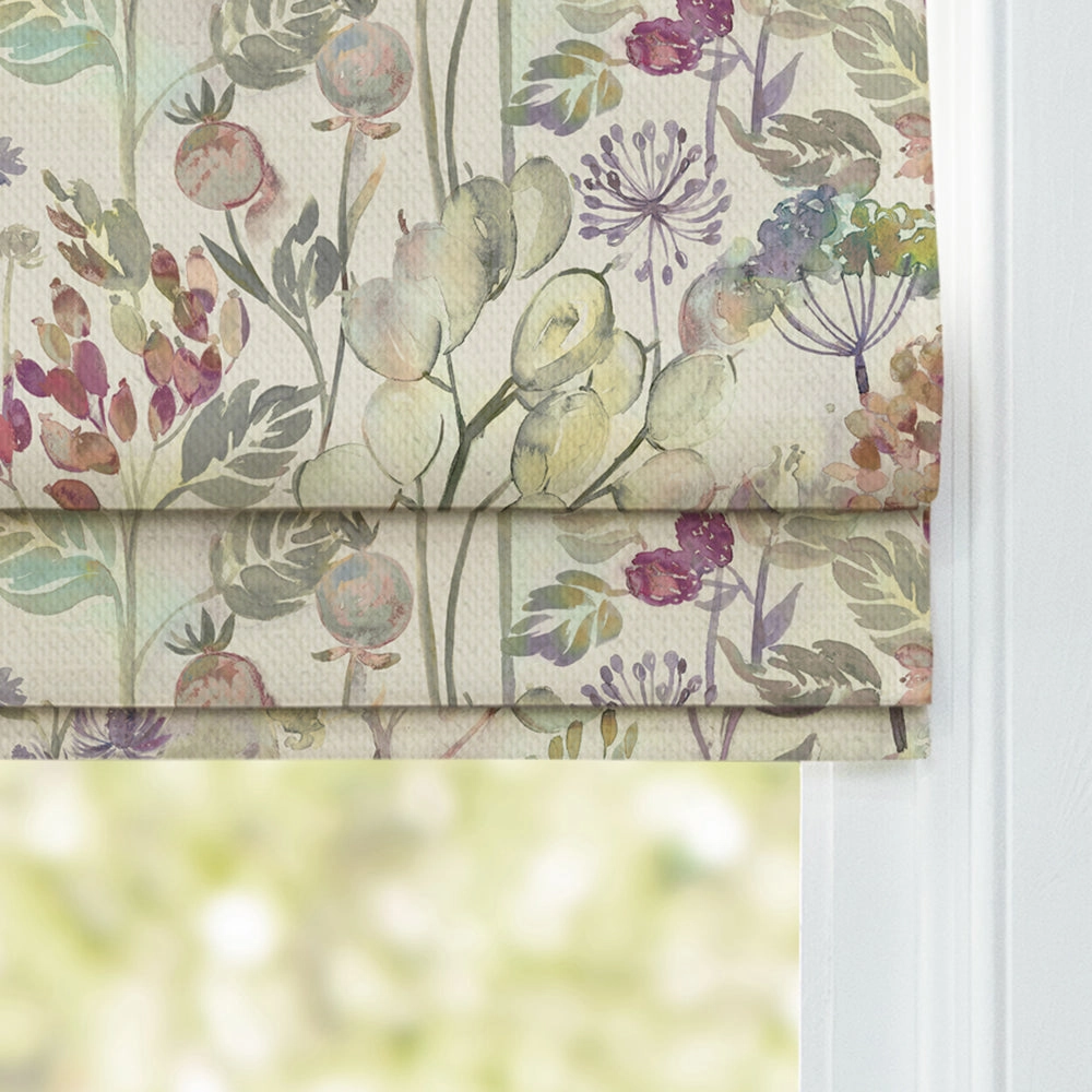 Country Hedgerow Printed Cotton Made to Measure Roman Blinds Bloom