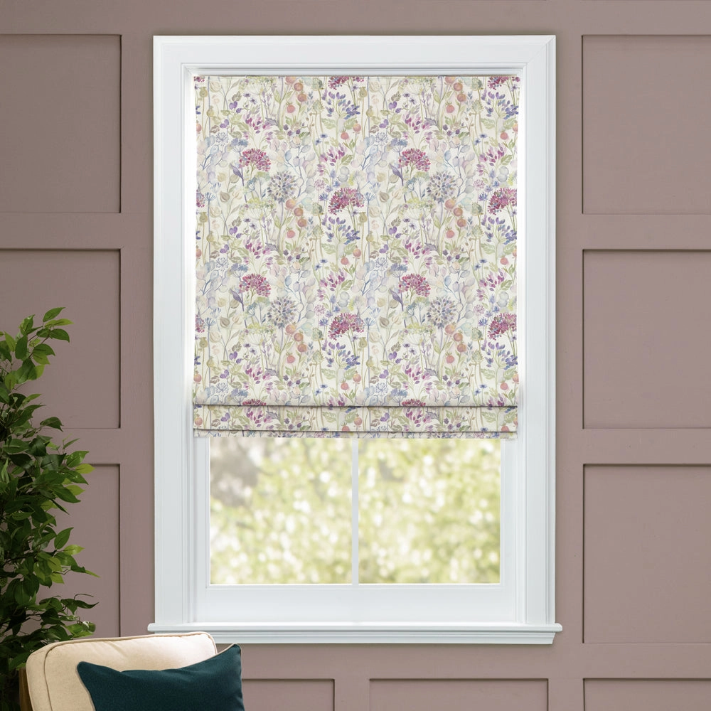 Country Hedgerow Printed Cotton Made to Measure Roman Blinds Classic/Cream