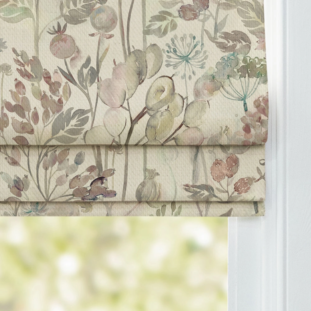 Country Hedgerow Printed Cotton Made to Measure Roman Blinds Dawn