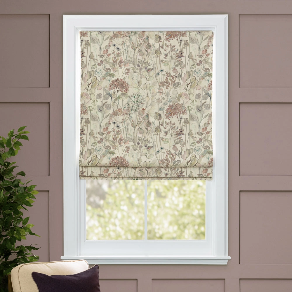 Country Hedgerow Printed Cotton Made to Measure Roman Blinds Dawn