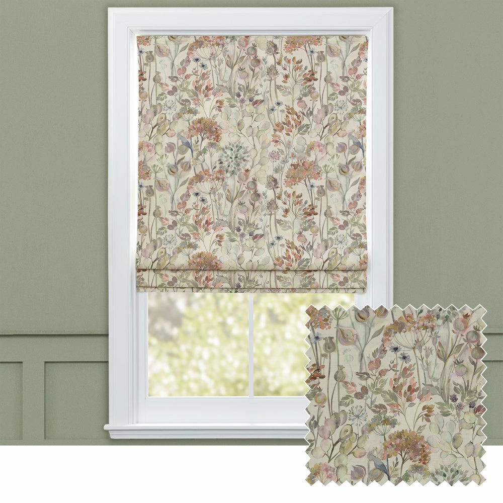 Country Hedgerow Printed Cotton Made to Measure Roman Blinds Duskbedding sets ,throw blankets 