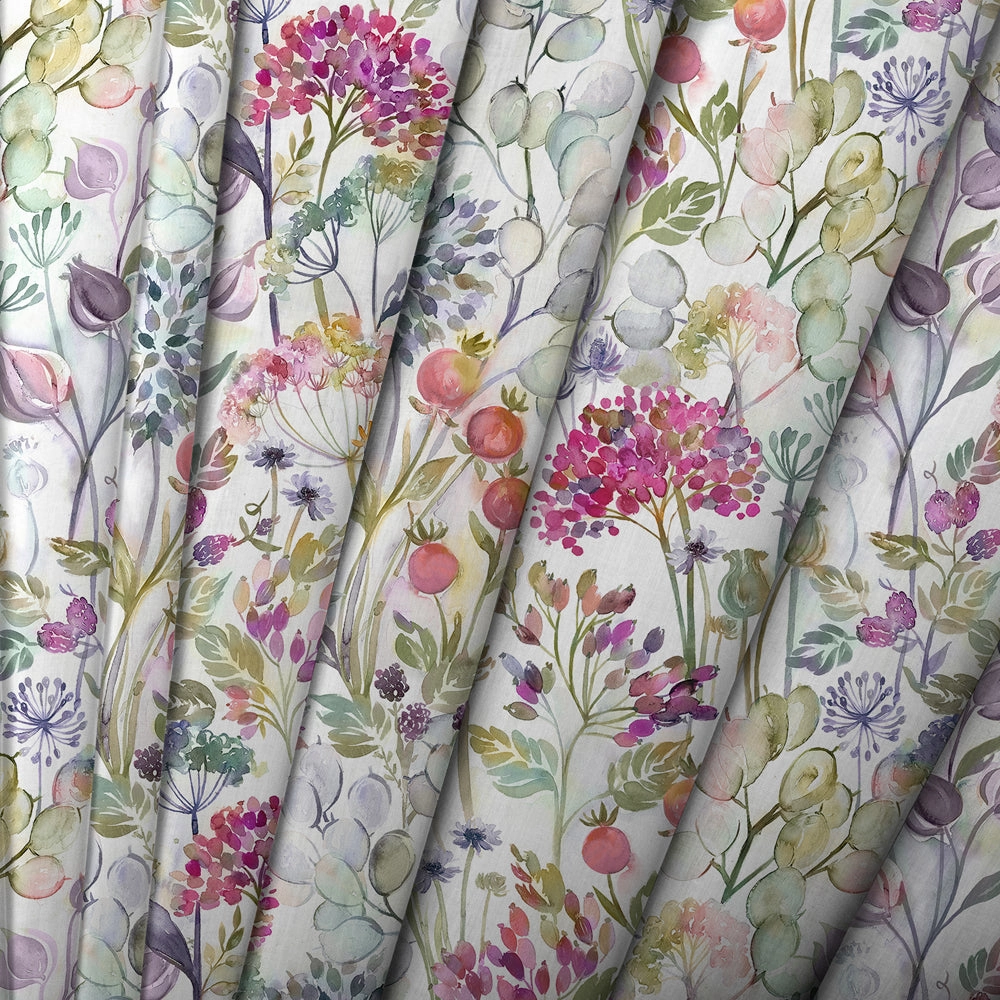 Country Hedgerow Printed Cotton Made to Measure Roman Blinds Lotus/Cream