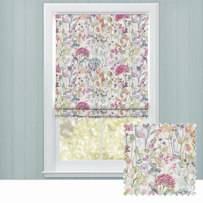 Country Hedgerow Printed Cotton Made to Measure Roman Blinds Lotus/Creambedding sets ,throw blankets 