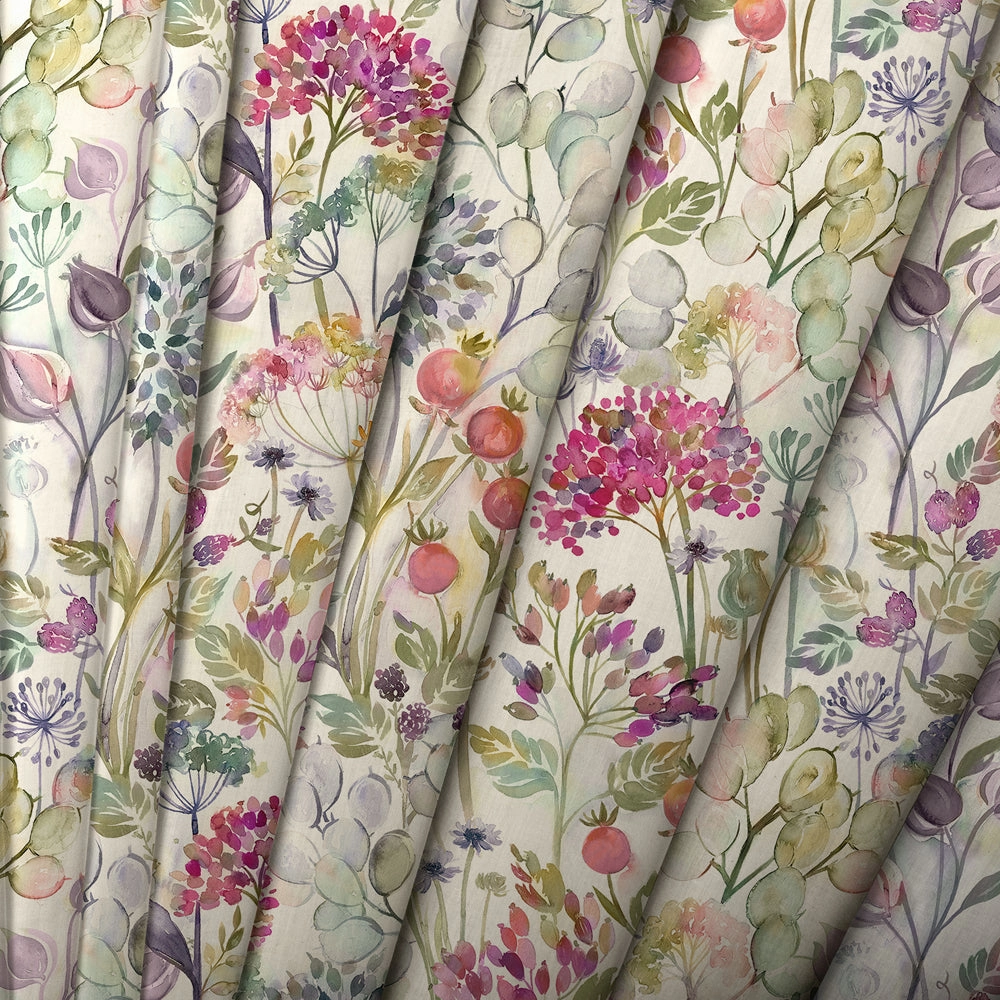 Country Hedgerow Printed Cotton Made to Measure Roman Blinds Lotus