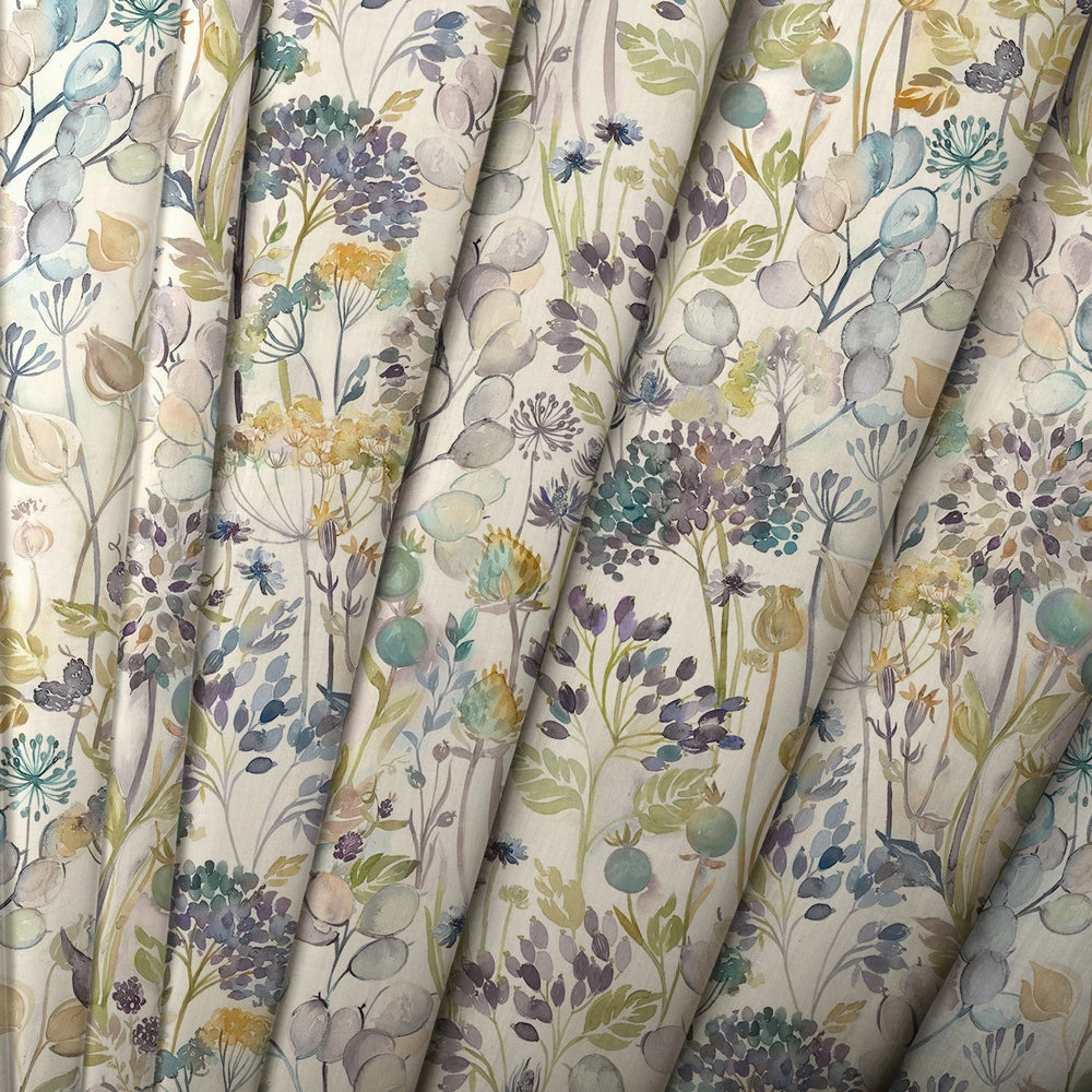 Country Hedgerow Printed Cotton Made to Measure Roman Blinds Sky