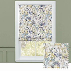 Country Hedgerow Printed Cotton Made to Measure Roman Blinds Violet/Creambedding sets ,throw blankets 