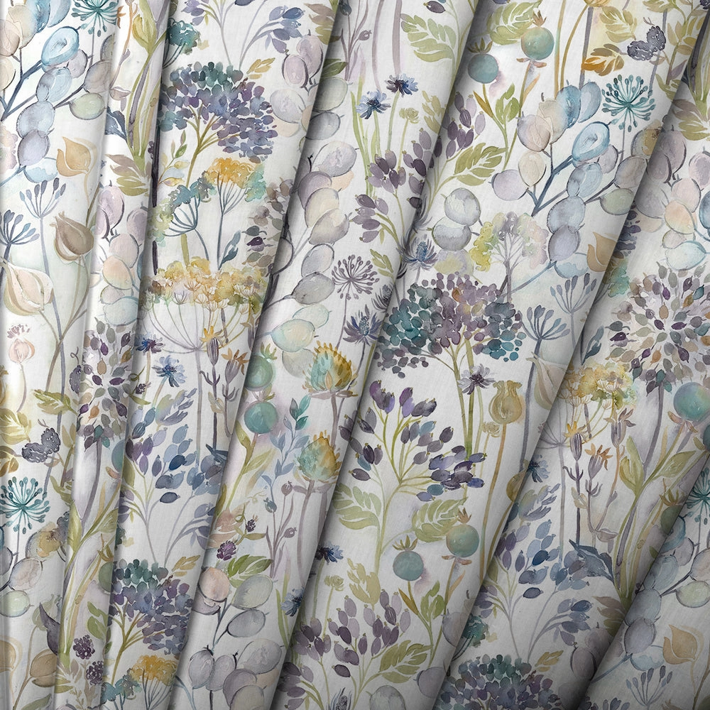 Country Hedgerow Printed Cotton Made to Measure Roman Blinds Violet/Cream
