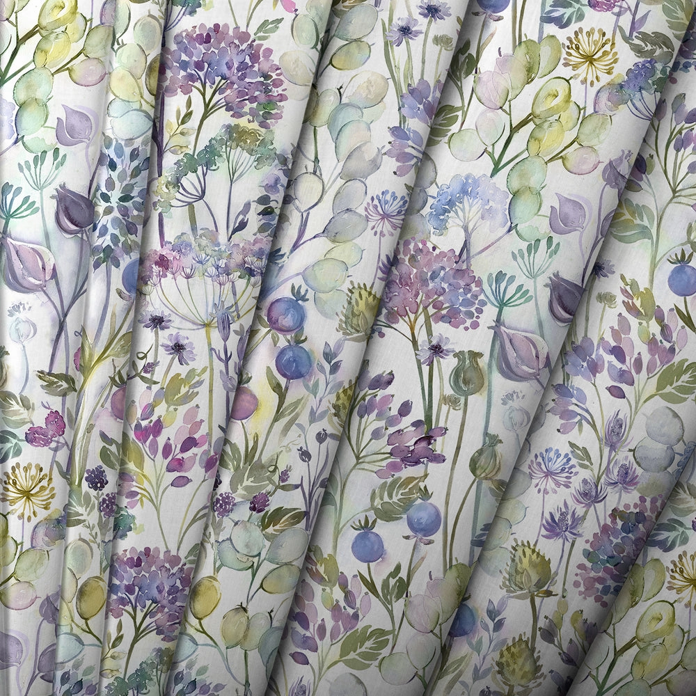 Country Hedgerow Printed Made to Measure Curtains Lilac