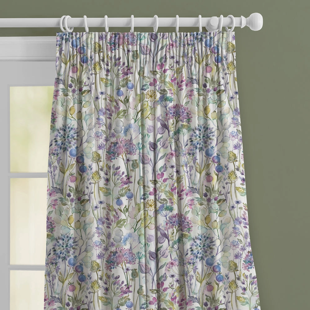 Country Hedgerow Printed Made to Measure Curtains Lilac