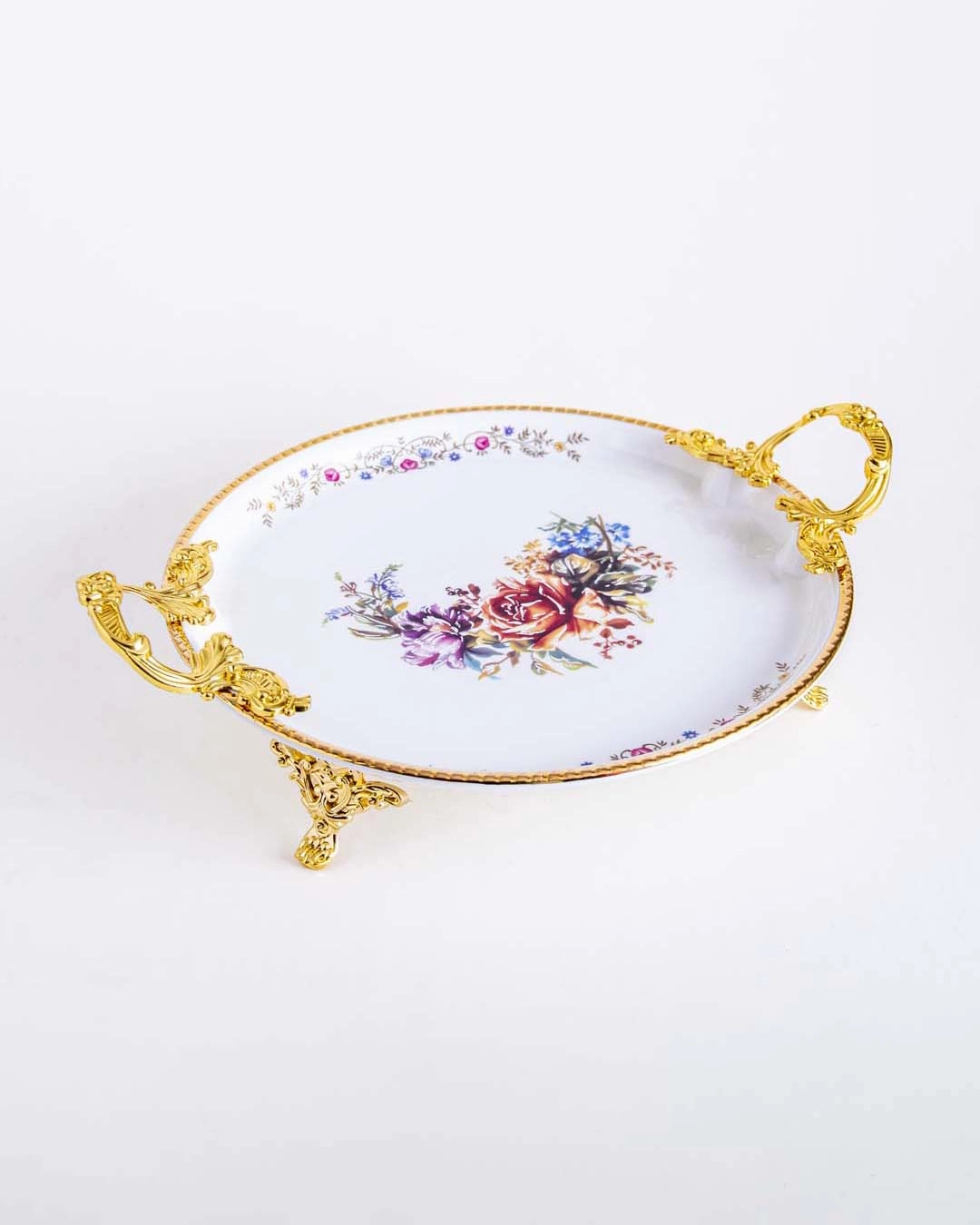 Country Roses Round Serving Platter