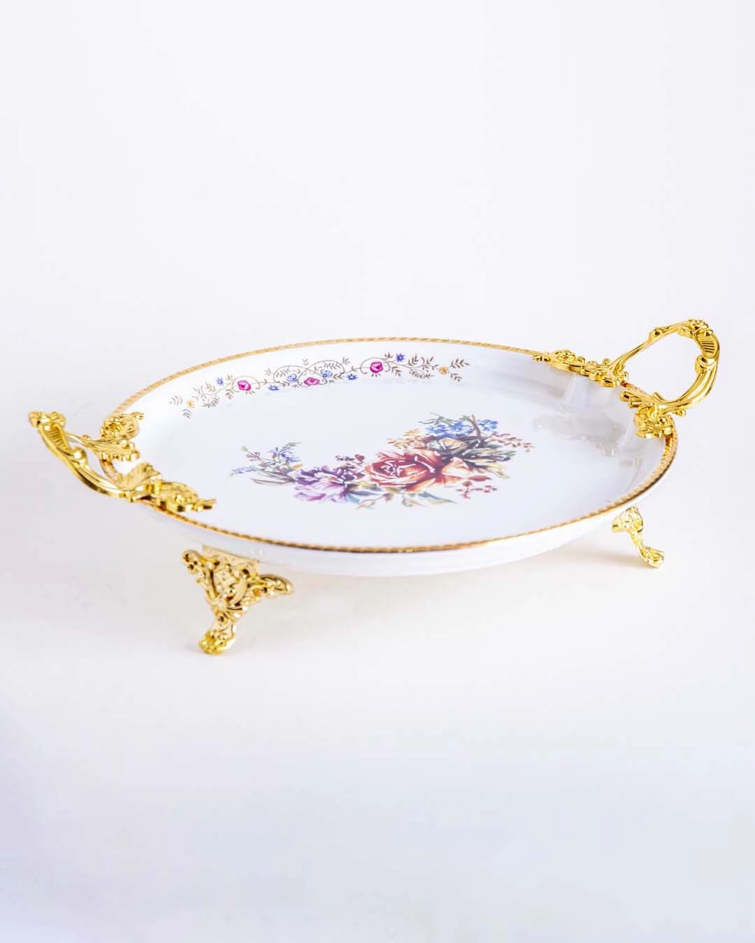 Country Roses Round Serving Platter