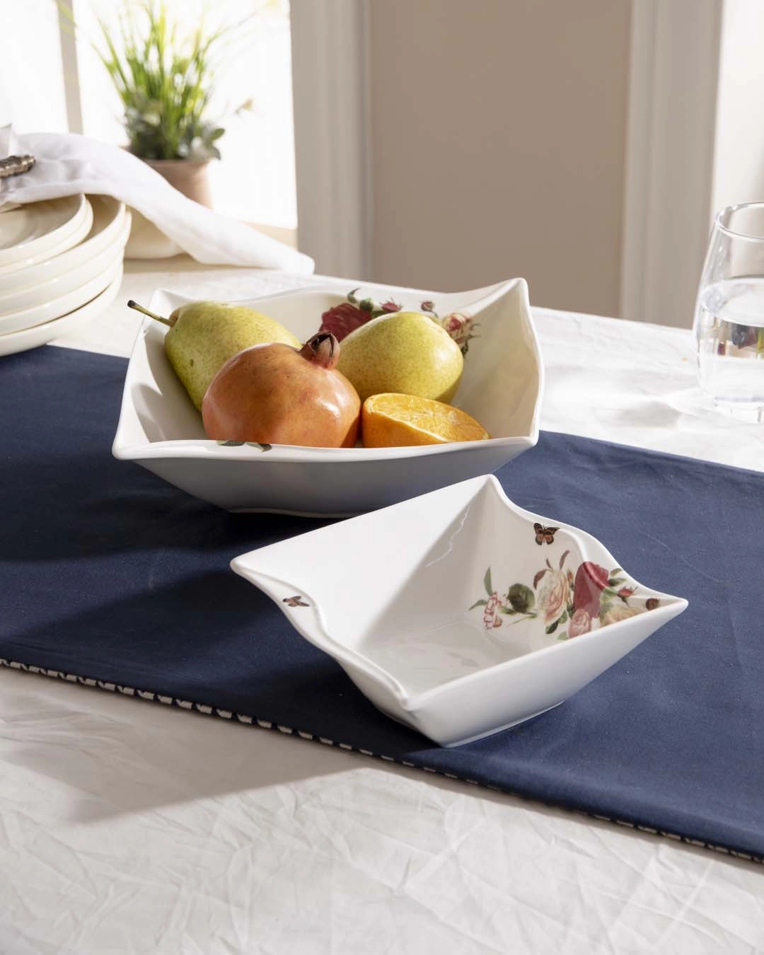 Country Roses Serving Bowls - Set of 2modern kitchen decor ,kitchen dinner set ,dinnerware 