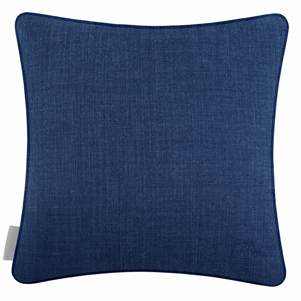 Crab Printed Piped Cushion Cobalt