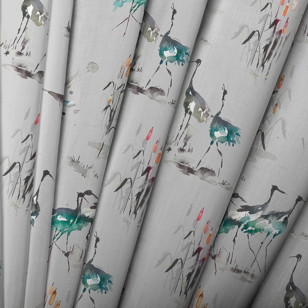 Cranes Printed Made to Measure Roman Blinds Cobalt