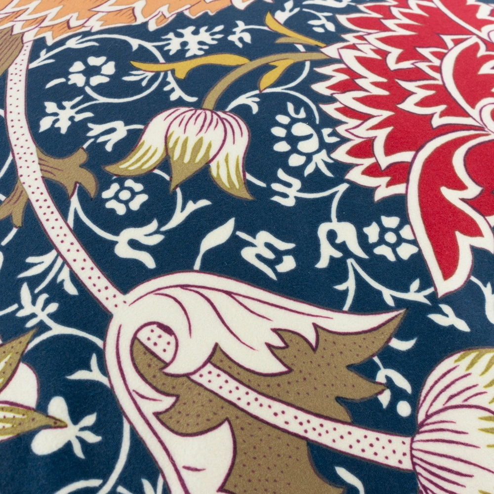 Cray Tasselled Velvet Cushion Indigo/Berry