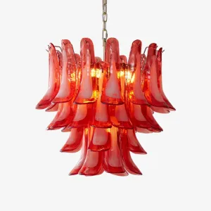 Crimson Glass Murano Petals Chandelierrustic chandelier,bedroom chandelier 