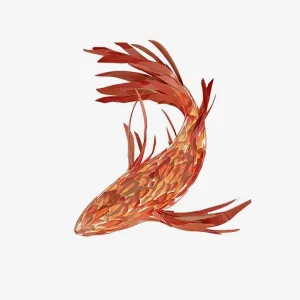 Crimson Swirl Koi Chandelierrustic chandelier,bedroom chandelier 