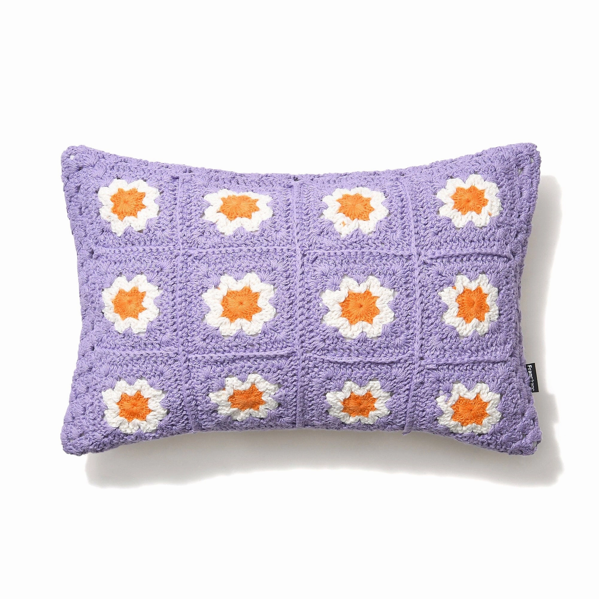 Crochet Flower Cushion Cover 400 X 250 Light Purplebedding sets ,throw blankets 