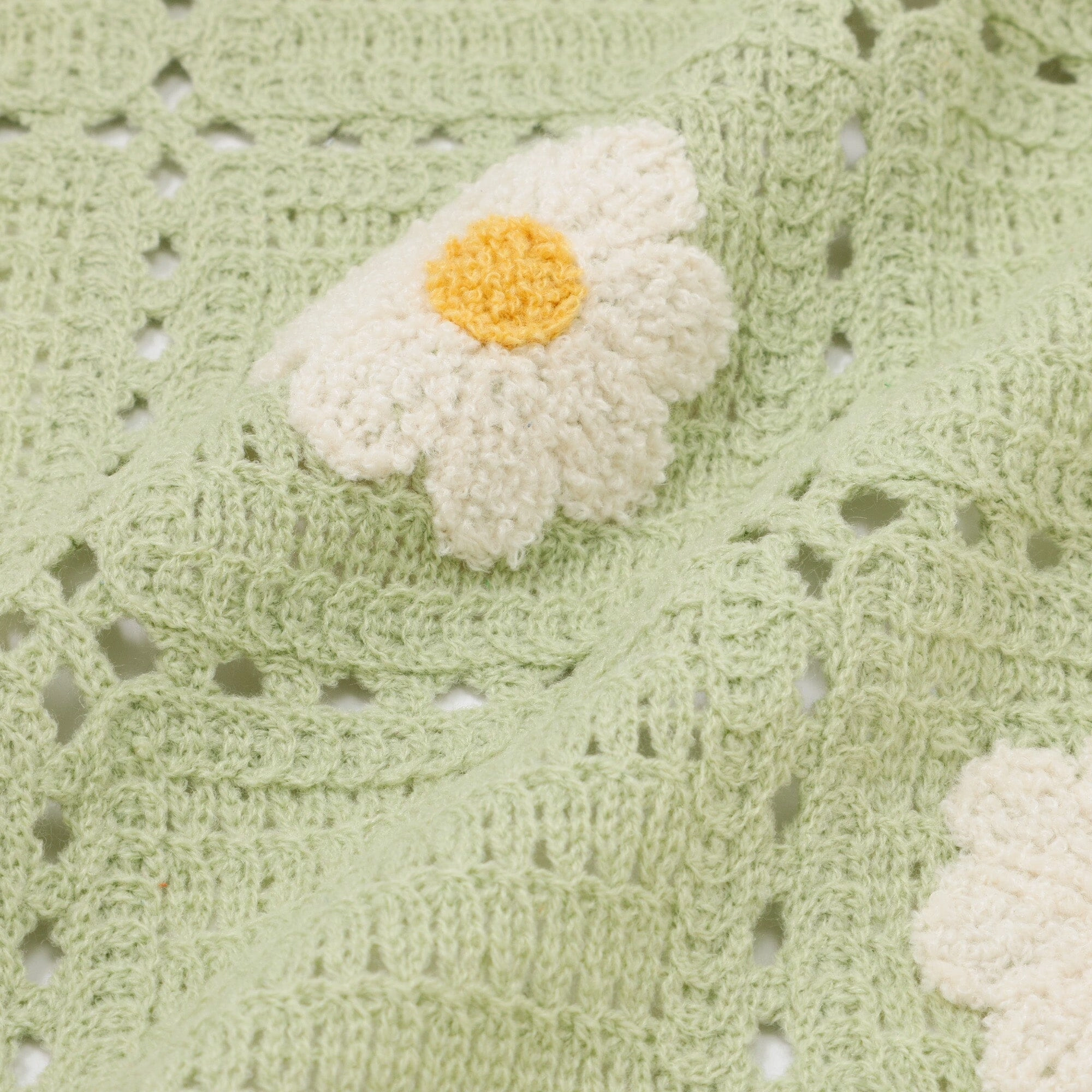 Crochet Flower Throw (Knee Blanket) 1300 x 1000 Light Green