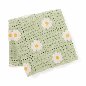 Crochet Flower Throw (Knee Blanket) 1300 x 1000 Light Greenbedding sets ,throw blankets 